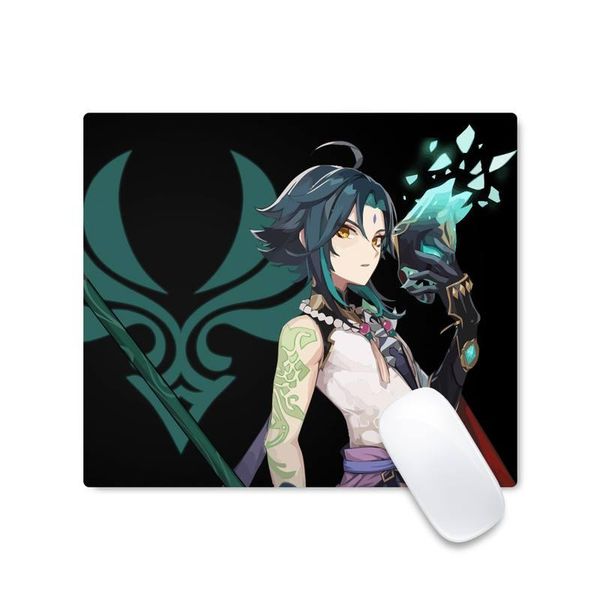 

mouse pads & wrist rests genshin impact anime pad pc computer mat desk protect game office work non-slip lapcushion mousepad