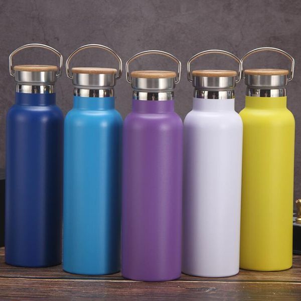 

stainless steel water bottle leak-proof 750ml sports bottle for camping workouts gym and outdoor