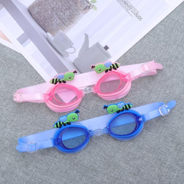 

waterproof kids swim goggles anti-fog bee decoration children swimming glasses beach pool accessories eyewear (bee color ra bath accessory s