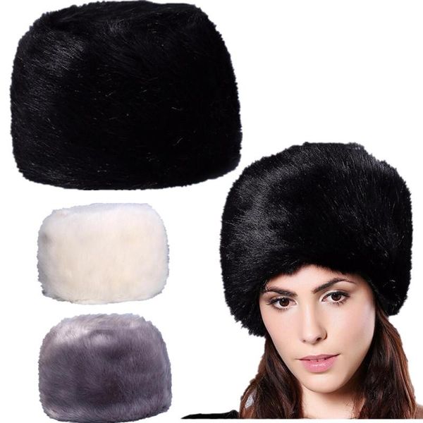 

beanies 3 colors winter fashion siberian style ear protect thick faux fur hats women girls gifts warm accessories