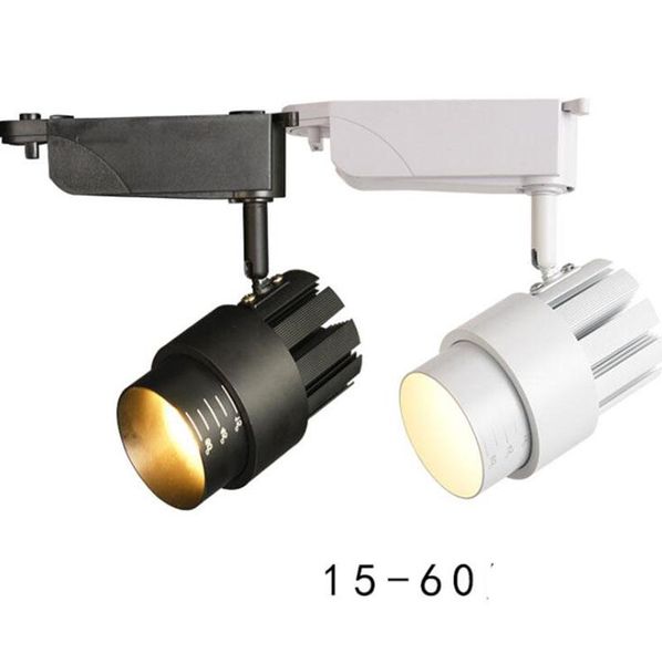 

track lights fanlive 15pcs cob lamp 7w 10w 15w 20w 30w ac220v 110v foucusing black white spotlight rail focus spot