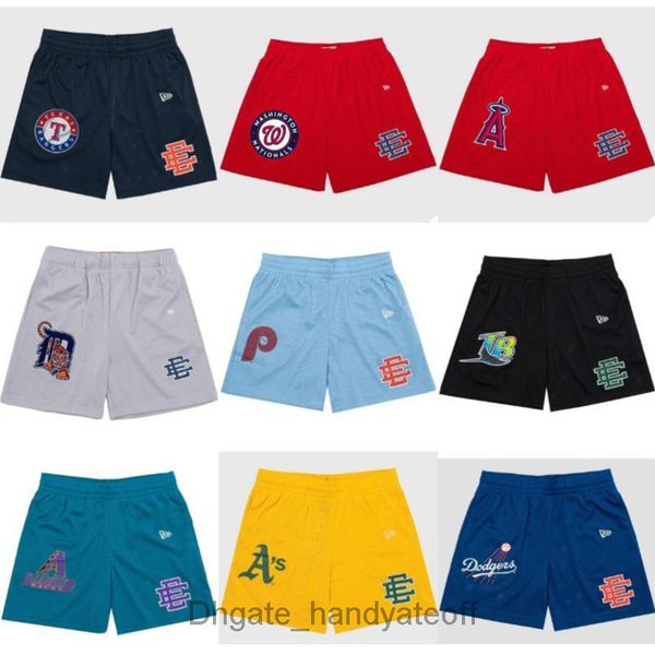 

brand eric emanuel ee basic short men's fitness shorts women beach pants sports mesh breathable casual star fashion basketball football, White;black