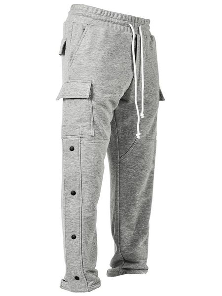 

multi-pocket men's loose elastic leisure sports european and american fashion cargo only pants solid color running, Black;blue