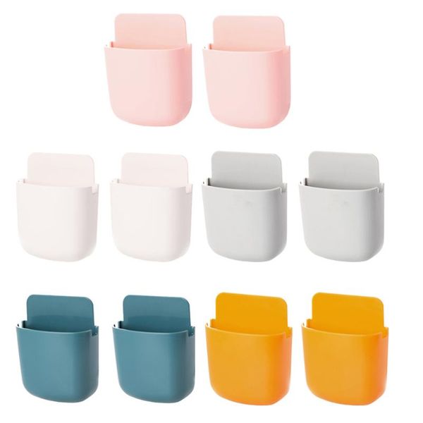 

hooks & rails 10pcs wall-mounted storage box punch boxes for home