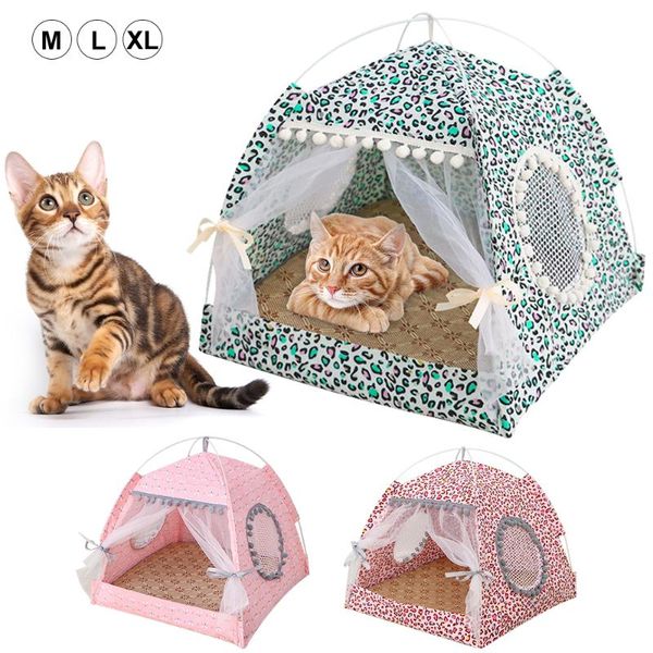 

pet tent house cat bednest comfy calming beds for small dogs portable teepee dog accessories & furniture