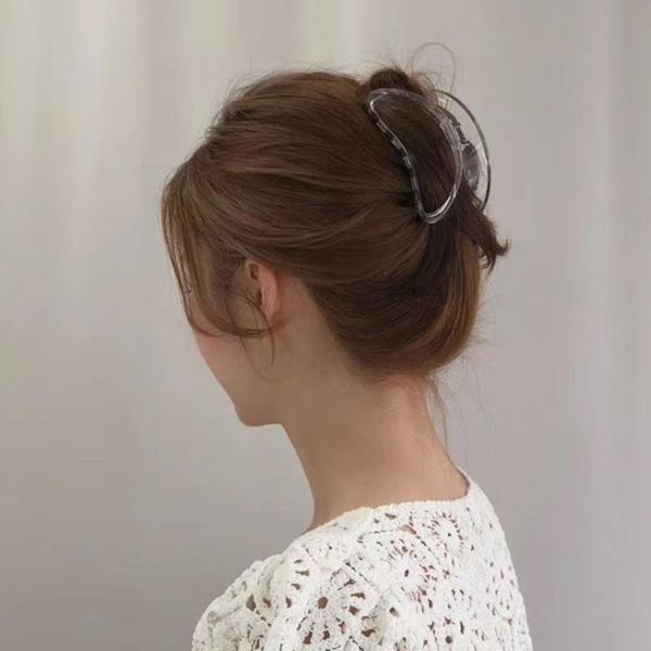

hair clips & barrettes solid color accessories for women 2021 fashion casual nonslip french matte claw strong hold de pelo, Golden;silver
