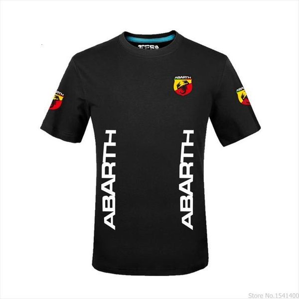

summer man and woman abarth men t shirt solid colour casual, White;black