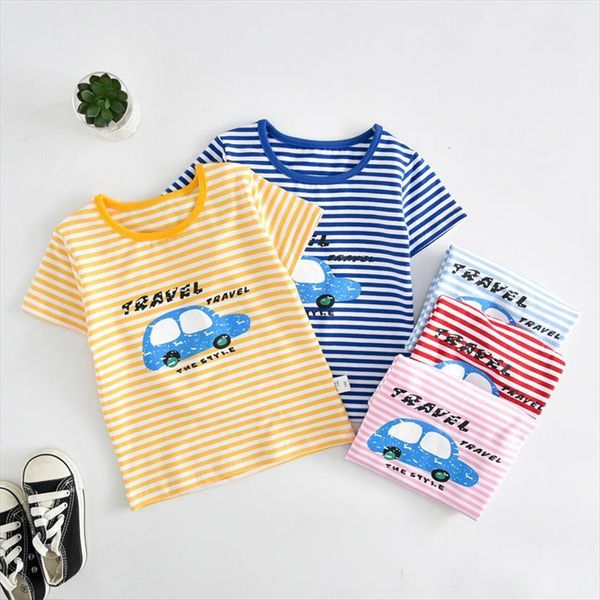 

summer childrens clothing boys short sleeved t shirts sweaters cotton clothes, Blue