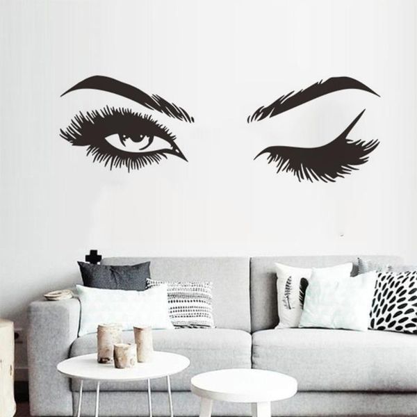 

eyelashes environmental-friendly wallpaper living room bedroom removable decorative wall stickers