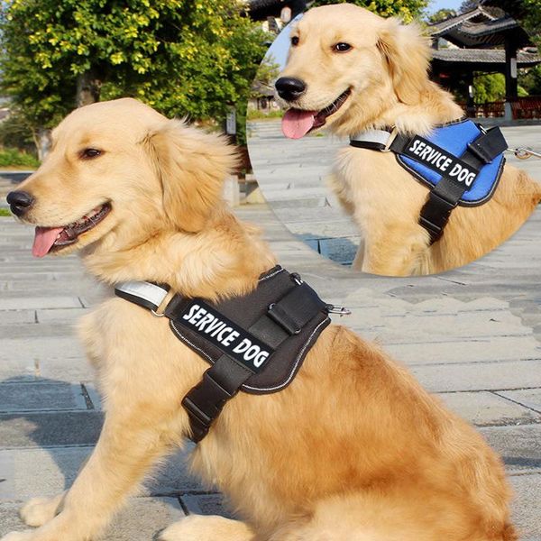 

dog collars & leashes personalized harness no pull reflective breathable adjustable pet custom patch outdoor walking supplies