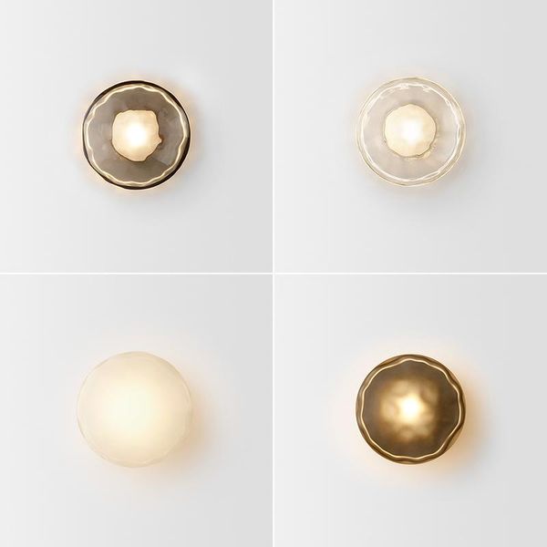 

modern simple special shaped glass wall lamp living room background bedroom study decoration creative