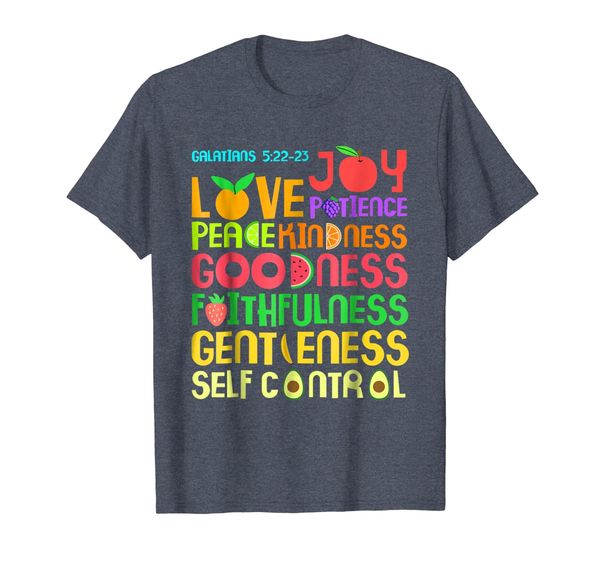 

The Fruit of The Spirit T-Shirt - Christian Bible Verse Tee, Mainly pictures
