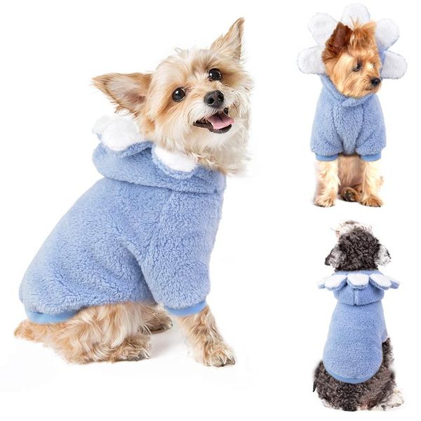 

dog apparel sun flower winter colothes thick fleece coat fashion cute hoodies pet clothes for small medium large dogs