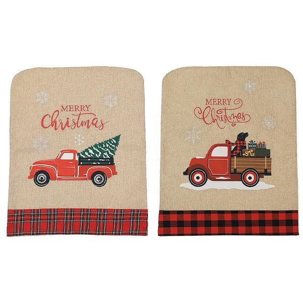

chair covers 1 pcs linen christmas cover, dinner cap covers, for decor