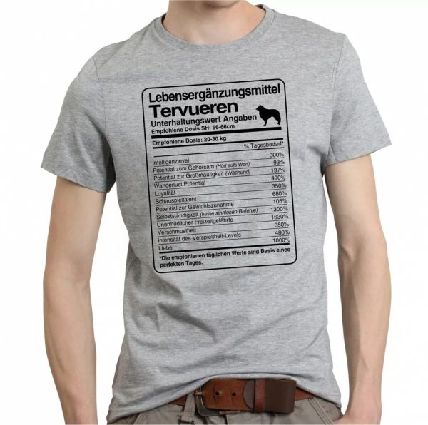 

t-shirt dose tervueren life supplements men dog dog motif, White;black