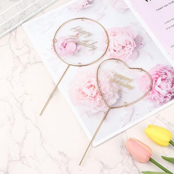 

other festive & party supplies sweet celebration decoration happy birthday cake insert iron stamping anniversary acrylic er
