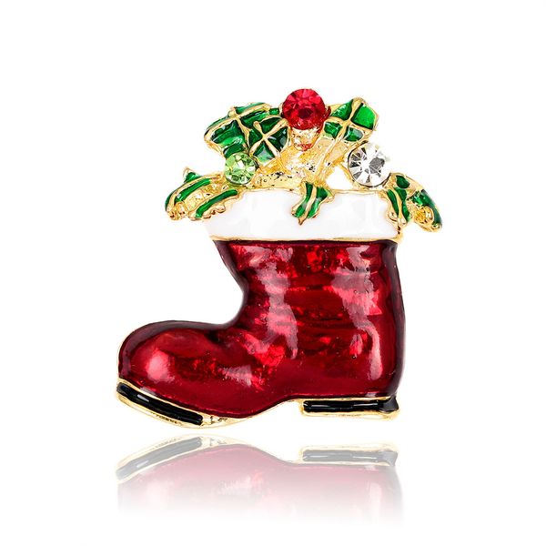 

factory danrun jewelry fashion christmas shoes small gift brooch christmas
