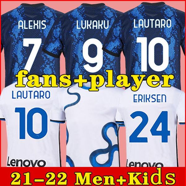 

inter soccer jersey lukaku milan vidal barella lautaro eriksen alexis hakimi 21 22 football shirt 2021 2022 uniforms kit 4th fourth home awa, Black;yellow