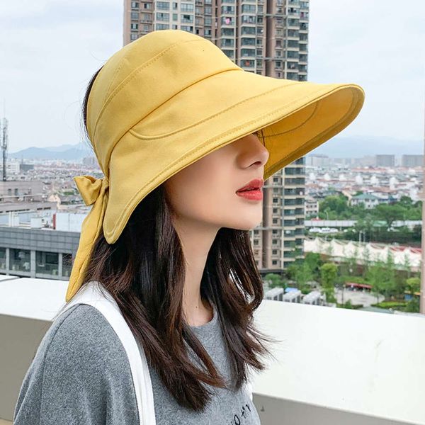 

sun hat visor female korean fashion summer cover face sunscreen ultraviolet fisherman's empty sun hat big brim, Blue;gray