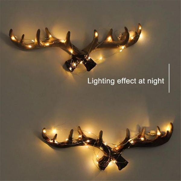

sundries hanger wall mounts room storage racks crafts home dec european style retro antlers hooks hanging coat hook resin & rails