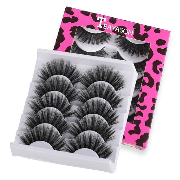 

5pairs 3d fake eyelashes long thick natural false eye lashes set mink makeup beauty extension maquiagem