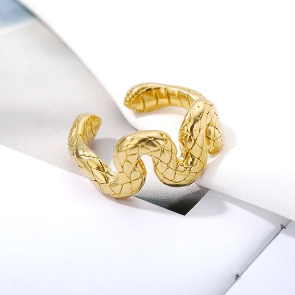 

wedding rings snake for men charms fashion stereoscopic opening adjustable gold party jewelry christmas gifts boyfriend, Slivery;golden