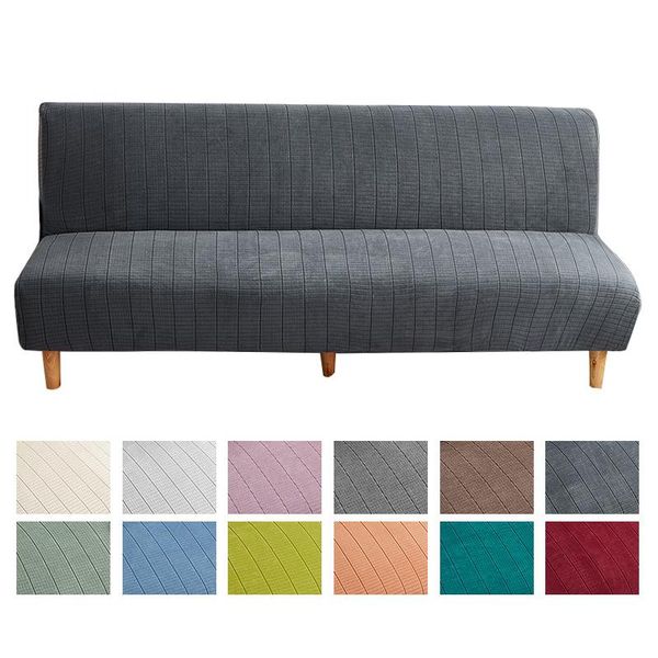 

chair covers stretch fabric armless sofa bed cover solid color universal size washable removable suitable for living room