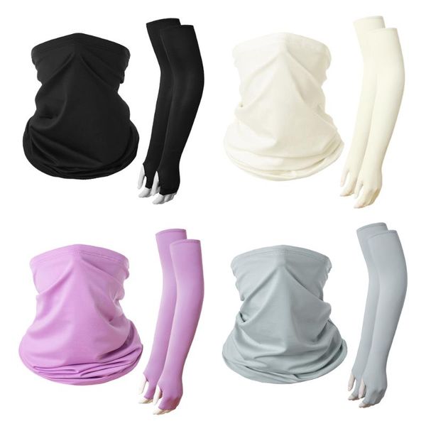 

elbow & knee pads ice fabric silk sport arm sleeves cycling running cover sun uv cool summer outdoor unisex, Black;gray