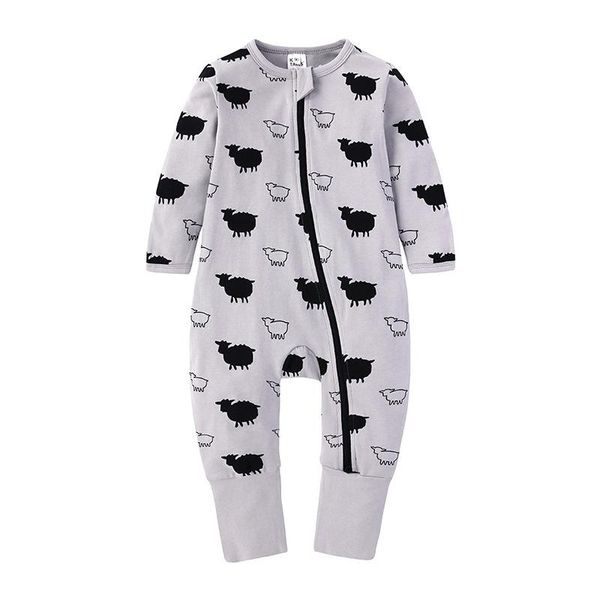 

jumpsuits spring autumn baby clothes long sleeve rompers jumpsuit soft cotton zipper front open toddler boys' one-piece pajamas, Blue