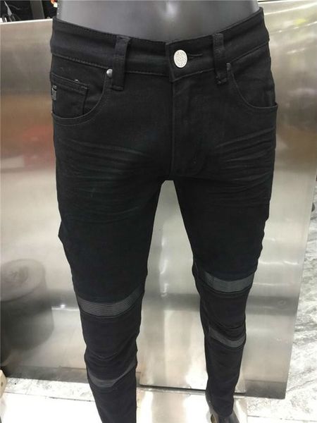 

designers autumn slim leg jeans new arrivals designe famous casual ripped motorcycle summer trousers pencil pants size 28-40, Blue