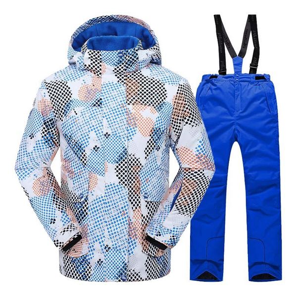 

clothing sets kids winter clothes boy ski suit waterproof windproof jackets pant teens outdoor warm hood sport for boys, White