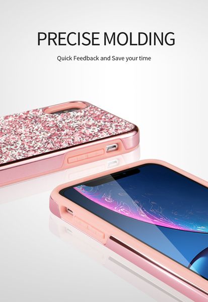 Diamant-Handyhüllen für iPhone 13 12 11 Pro Max Samsung A30 Note10 S10 Premium Bling 2 in 1 Luxus-Glitzerhüllen mit OPP-Paket 2022