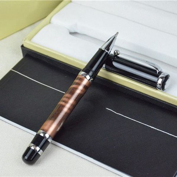 

famous luxury designer brand pens high grade black signature good quality business ballpoint pen exquisite gift with box, Blue;orange