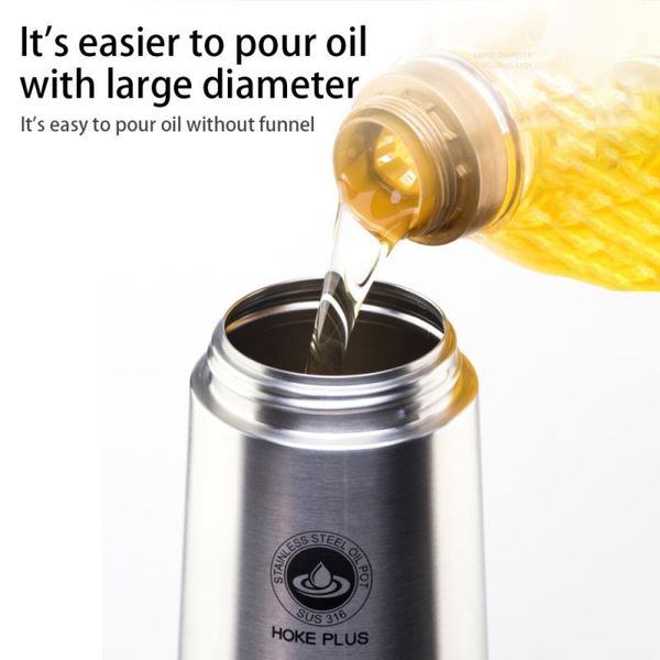 

storage bottles & jars 304 stainless steel oiler can waterproof soybean oil bottle sauce pot kitchen supplies seasoning