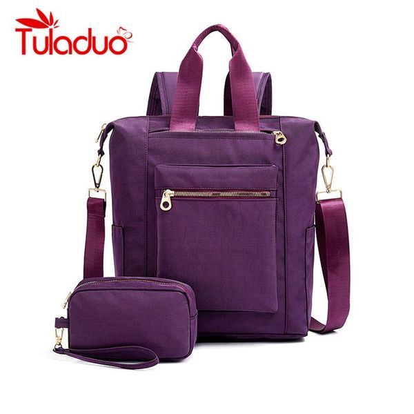 

outdoor bags 2 sets women's shoulder bag design fashion backpack waterproof female anti theft girls schoolbags teen travel daypack back