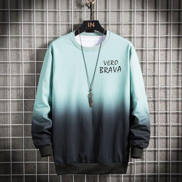 

men's hoodies & sweatshirts autumn and winter men's fashion versatile youth college style color changing round neck large t-shirt s, Black