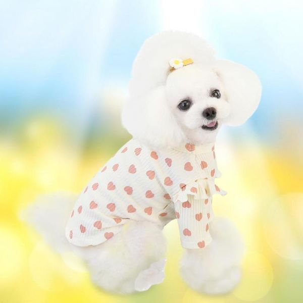 

dog apparel wearable t-shirt cotton shirt warm sweat-absorbent puppy fashion