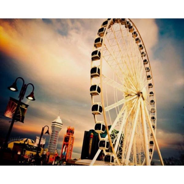 

paintings painting coloring by number ferris wheel landscape for drawing diy craft kits on canvas adults picture with frame deocr art