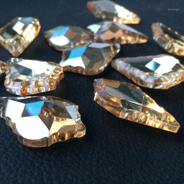 

100pcs 38mm champagne k9 crystal faceted pendants (rings) beautiful wedding decoration, christmas tree