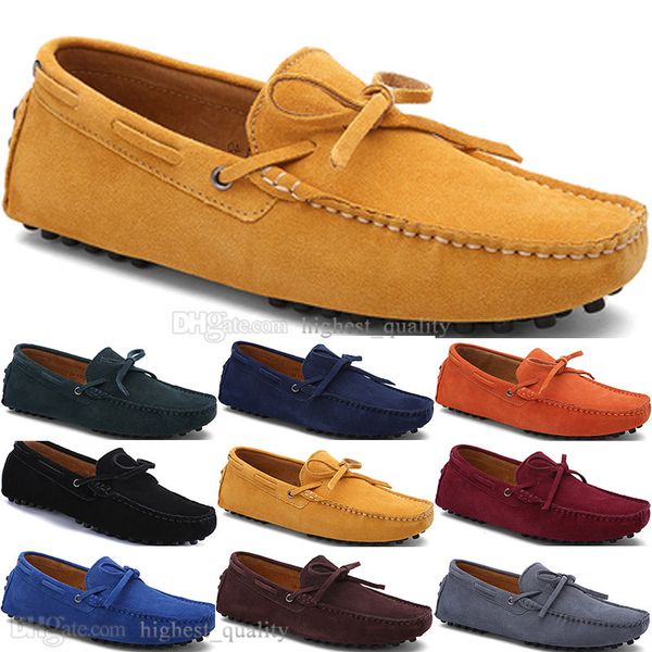 

253 new fashion mens casual shoes leather british style spring couple genuine peas scrub men drive lazy man overshoes outdoor comfortable br, Black