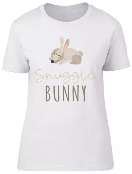

snuggle bunny ladies womens fitted t-shirt, White;black