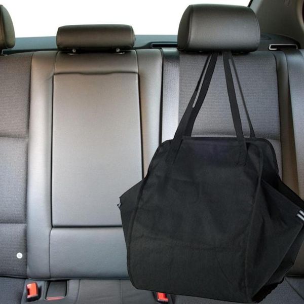 

car organizer 1 pcs reusable shopping bag grocery tote collapsible auto sundries pouch with handles large capacity supplies