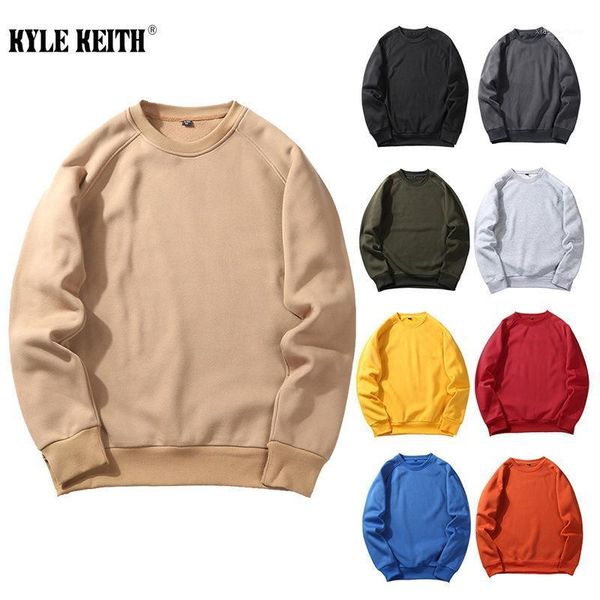 

men's hoodies & sweatshirts solid sweatshirt clothing casual loose fleece warm streetwear male fashion autumn winter, Black