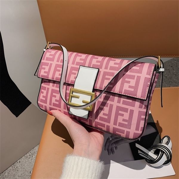 

factory store shop french stick women's bag fashion cool underarm net red same portable diagonal cross old flower letter small square t