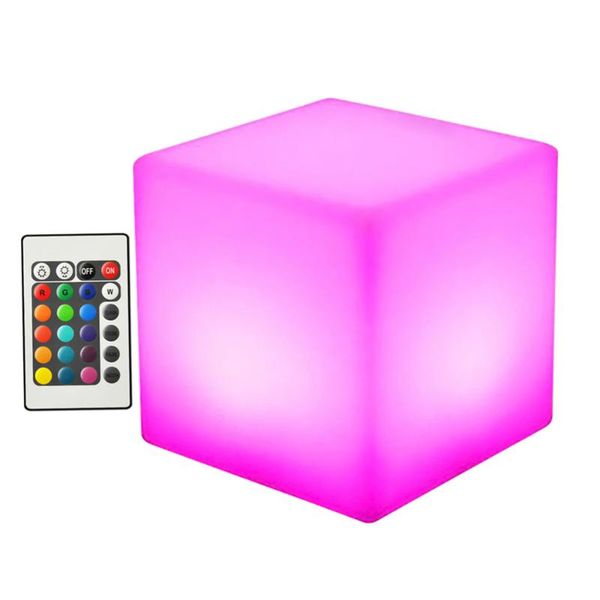 

party decoration 1 pc 10cm led cube light outdoor waterproof lamp (assorted color)