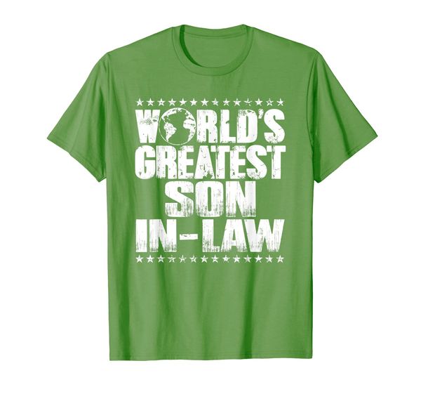 

world's greatest son in law t shirt - ever award tee, White;black