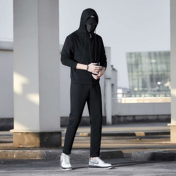 

spring tracksuits 20 men's sports suit versatile student long sleeve sweater coat, Gray
