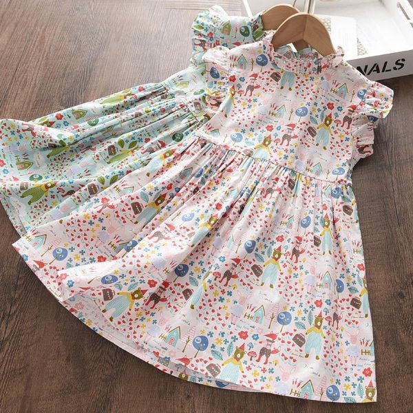 

girl's dresses melario cartoon summer children clothing princess kids for girls causal wear floral dress baby vestidos, Red;yellow