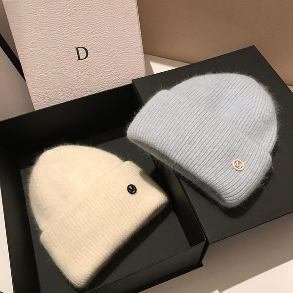 

fur warm knit beanie women winter hats thick knitted skullies beanies for gorros female cap beanie/skull caps, Blue;gray