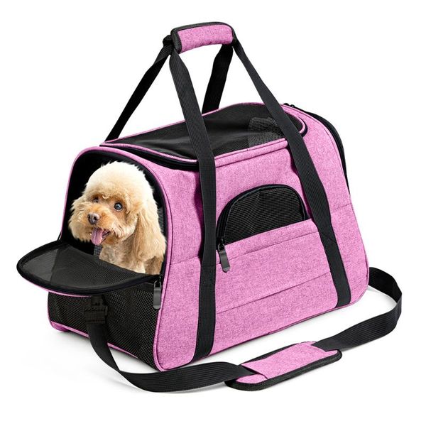 

dog car seat covers carrier backpack pink soft sided pet cat transporter bag airline approved dogs carrying for cats